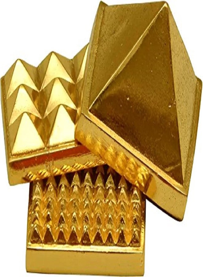 numeroastro Vastu Pyramid Yantra في Ashtadhatu (مزيج معدني) (3 سم) (3 قطع. مجموعة) (مجموعة واحدة) - Image 4